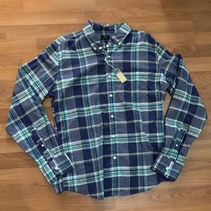 J. CREW summer plaid button down shirt